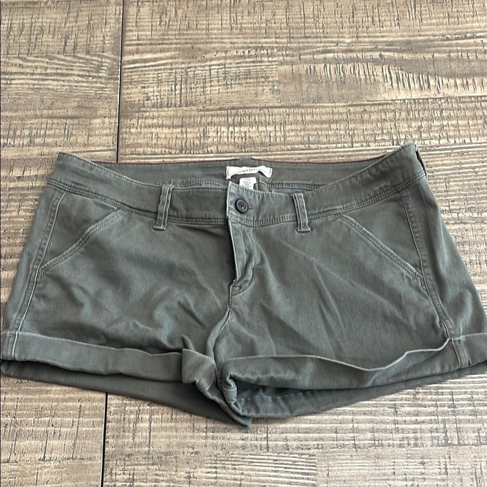 Hollister Gray Cargo Shorts Relaxed Cotton Blend